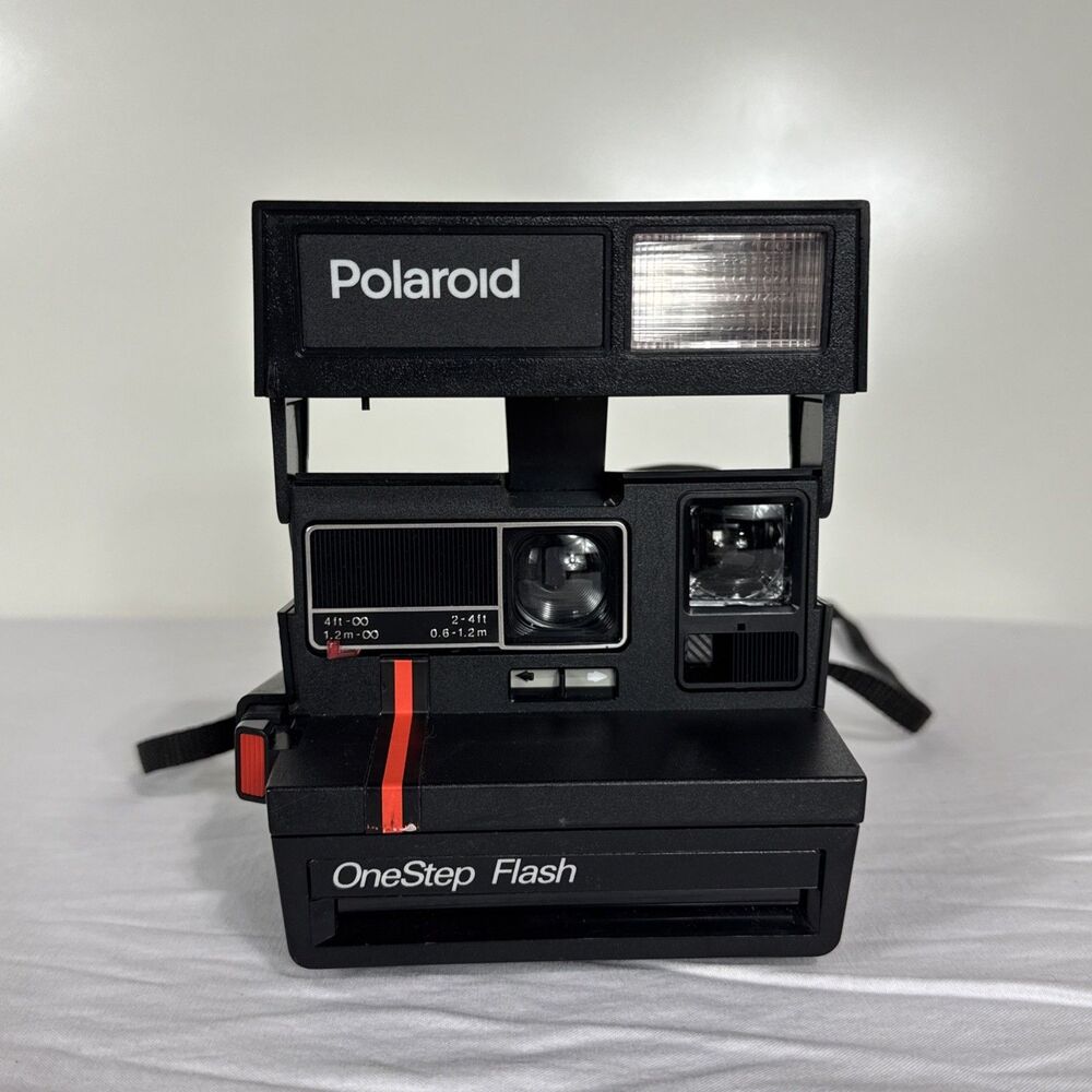 Polaroid Onestep Flash 600 Vintage Instant Film Camera Red Stripe